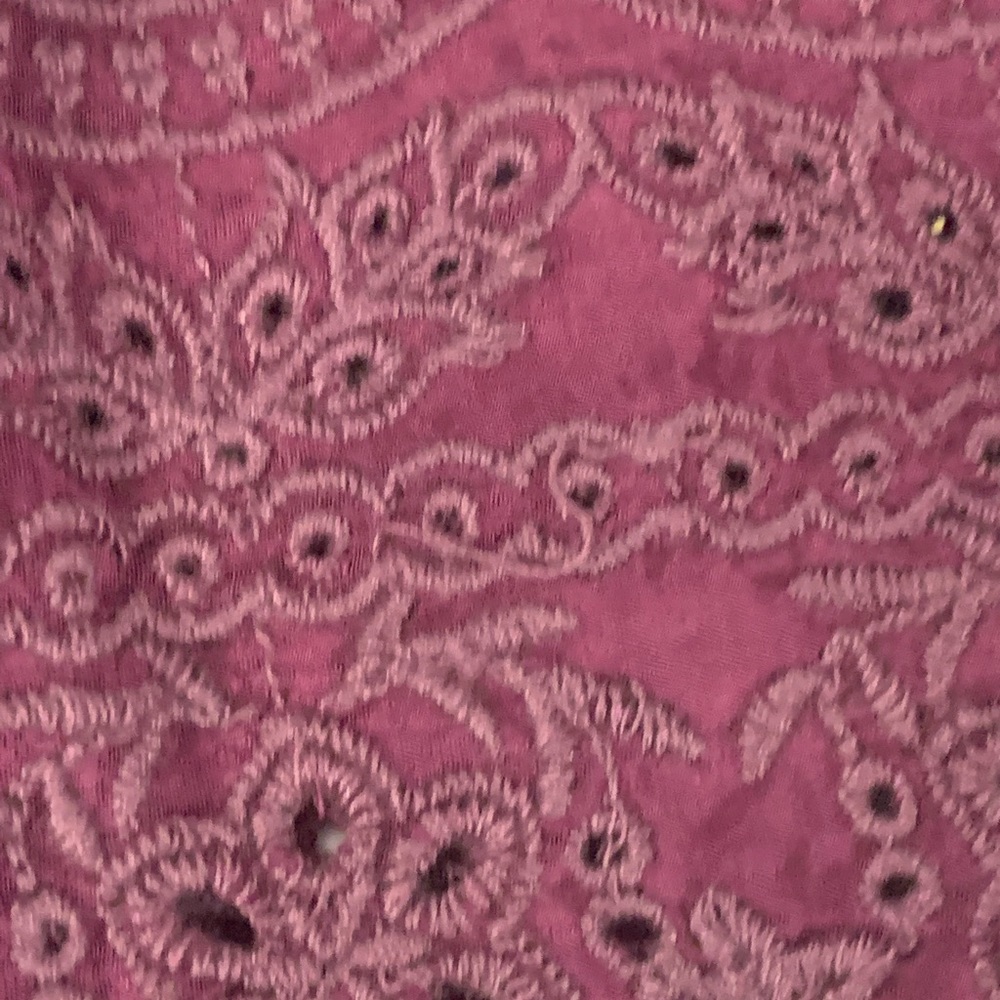 Intimately By Free People Plum Purple Jenna Boho Embroidered Top NWT Size Medium - Picture 10 of 10